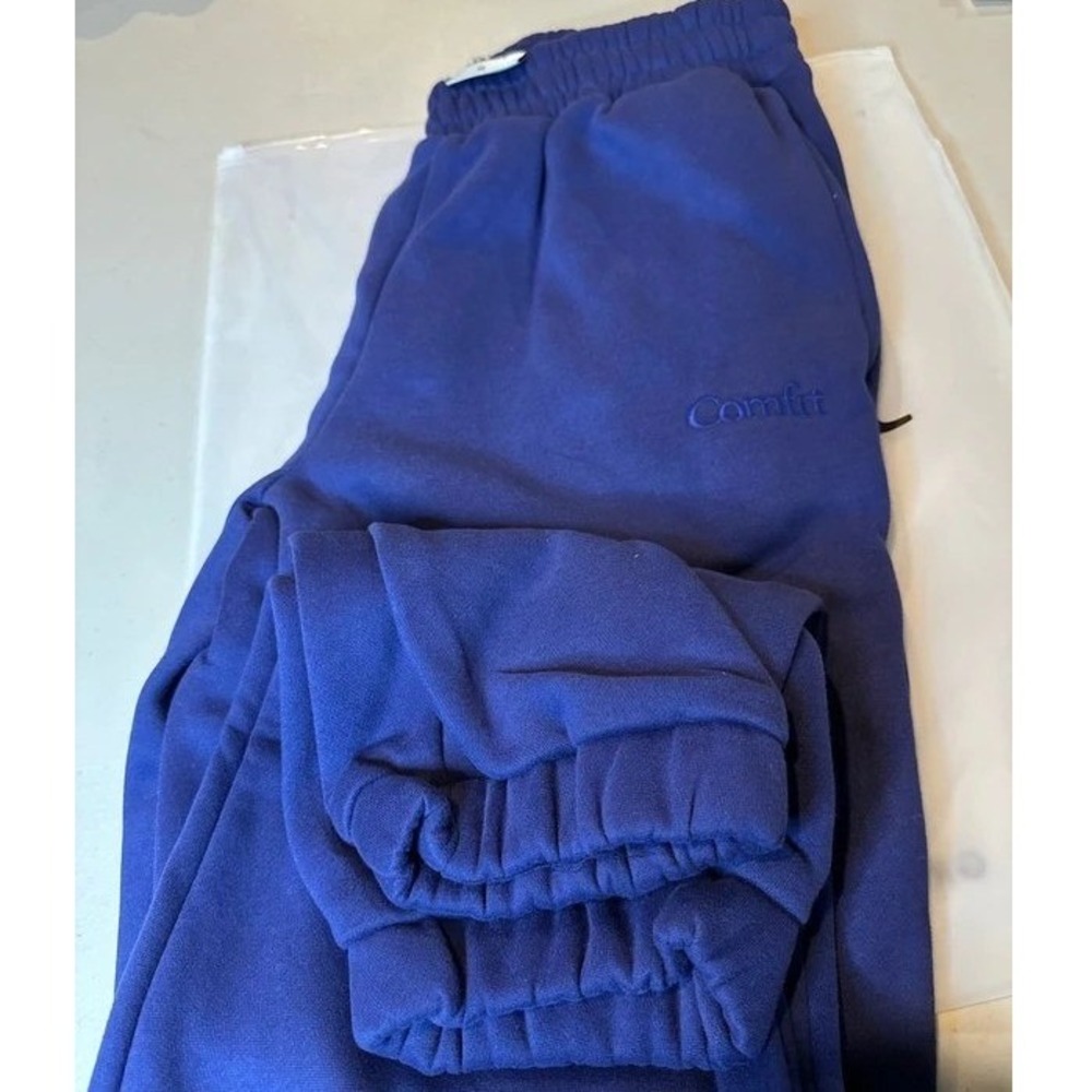 Comfrt Signature Sweatpants Womens XS Indigo NWT Limited Edition Cuffed Joggers - Picture 3 of 4